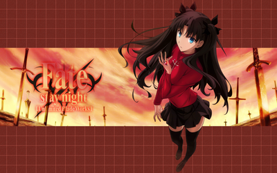 Fate/stay night 遠坂凛 1920x1200 壁紙